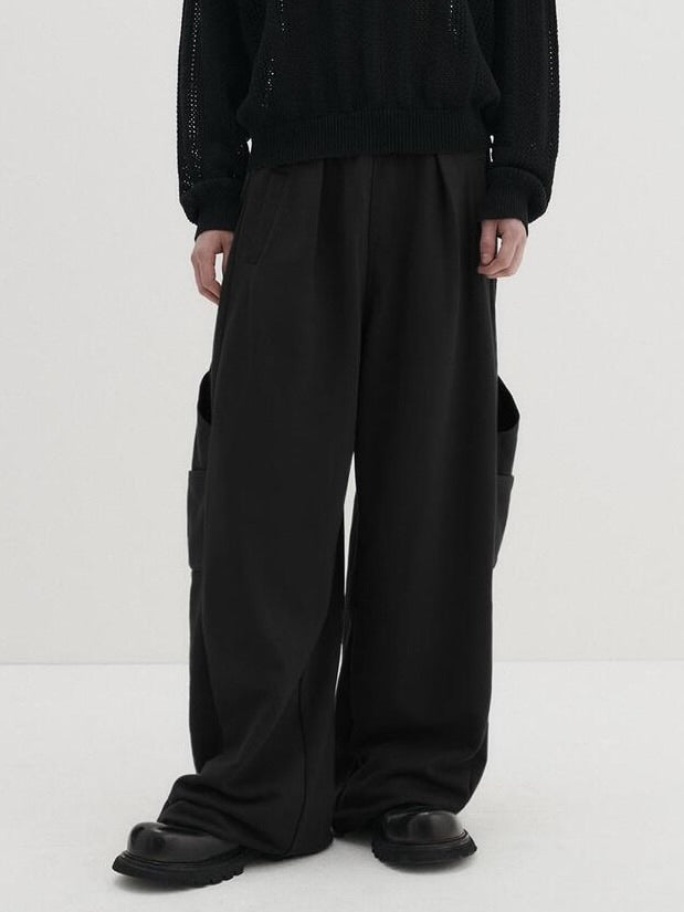 【DNSR】Side Pintuck Cargo Sweatpants