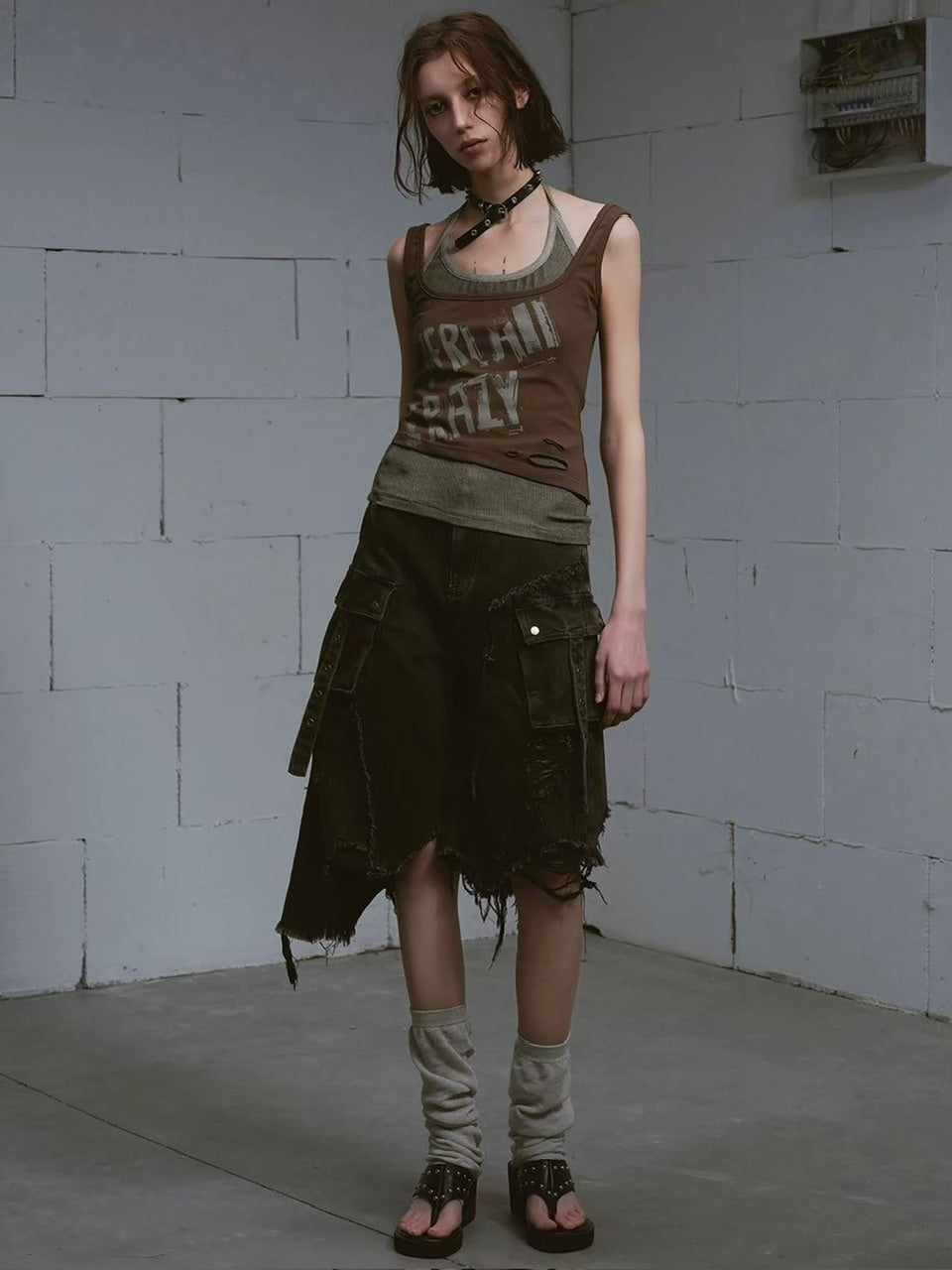 【Cest Nous】Brown Two-Piece Camisole