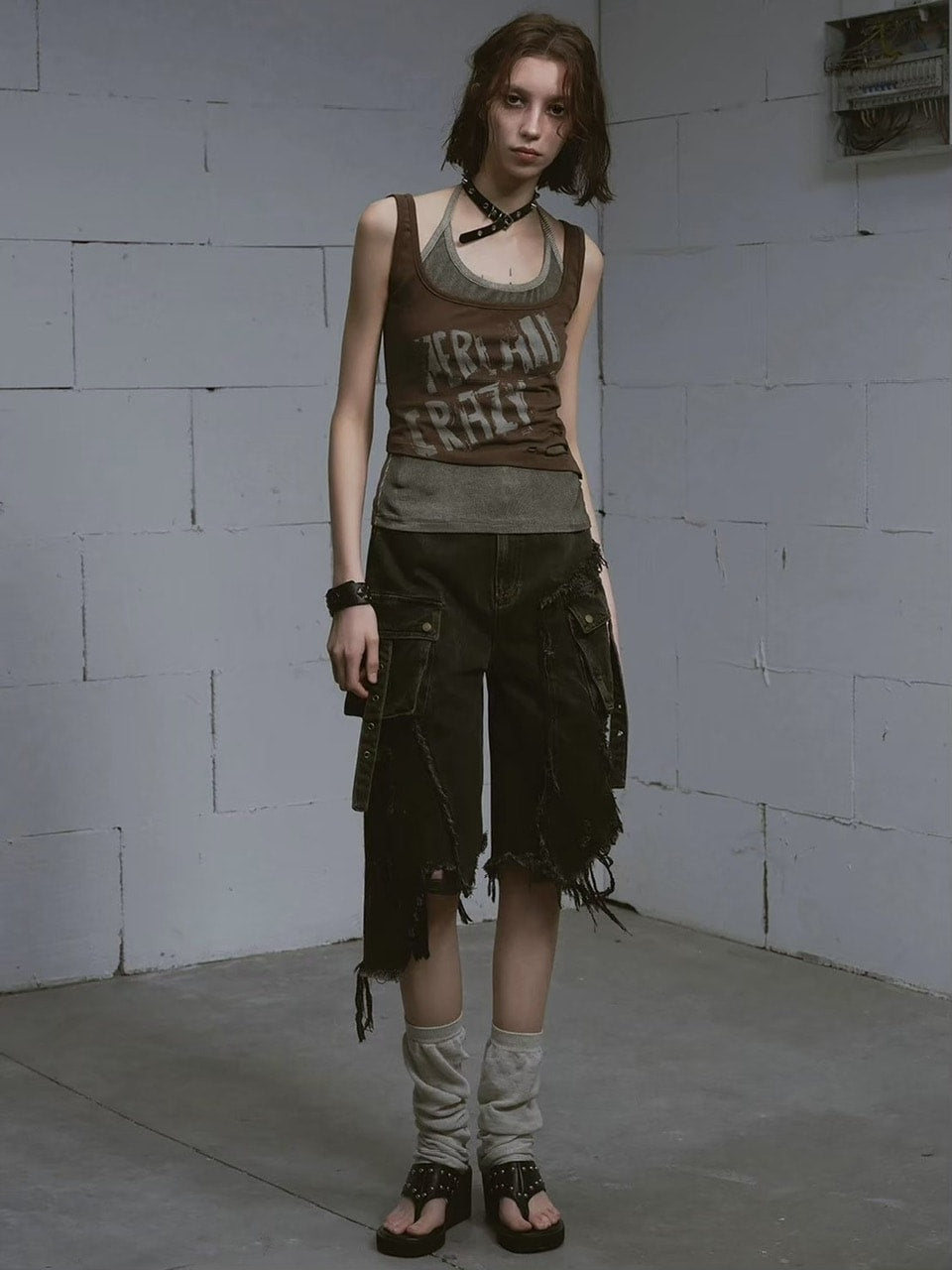 【Cest Nous】Denim Capri Pants