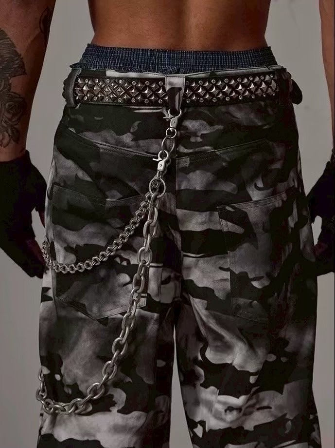 【DND4DES】STUDDED RHINESTONE CARVED BUCKLE LEATHER BELT