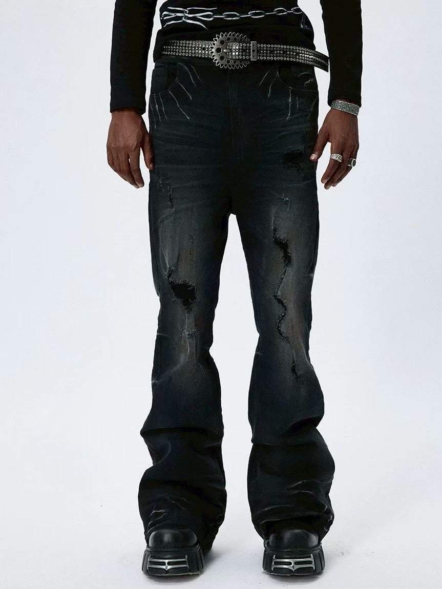 【DND4DES】ROUGH STRETCH FLARED JEANS