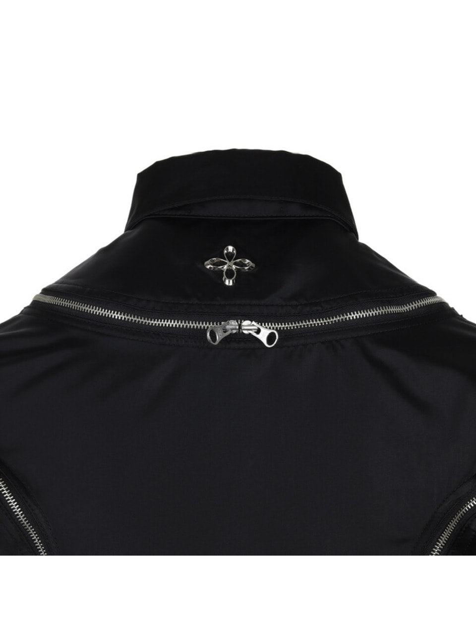 【SURGERY】balanced zippers detail crop shirts