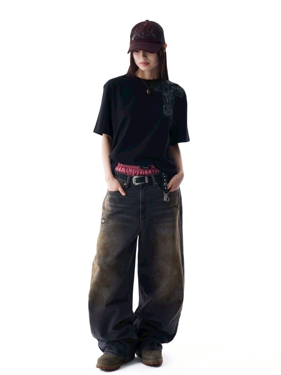 【AAKAM】CROS2 Printed Half Top