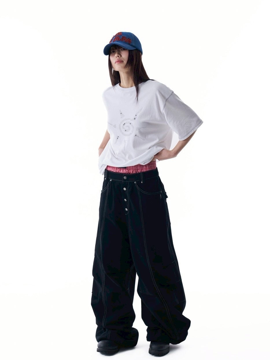 【AAKAM】Studded Sun Half Top