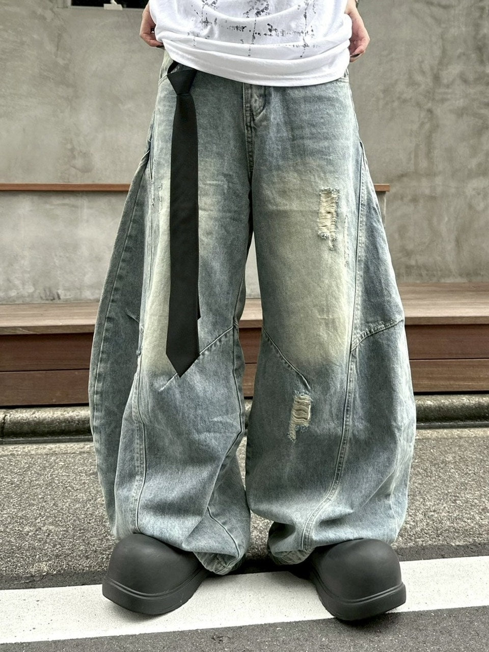 受注制【youll】vintage balloon denim pants