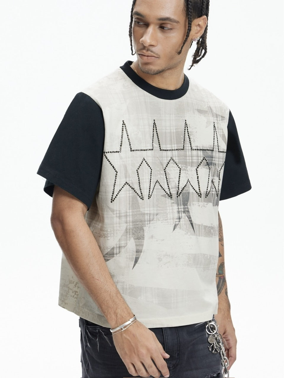 【DND4DES】STAR HOT DIAMOND CONTRAST COLOR T-SHIRT