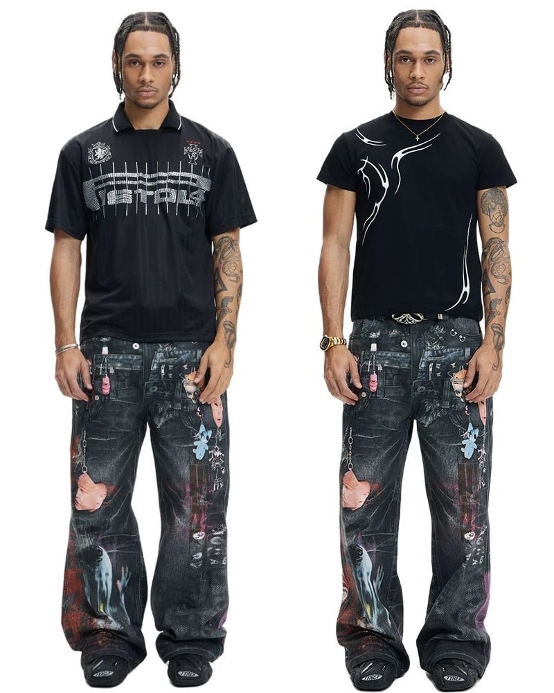 【DND4DES】MULTI-WAIST PENDANT GRAPHIC PANTS