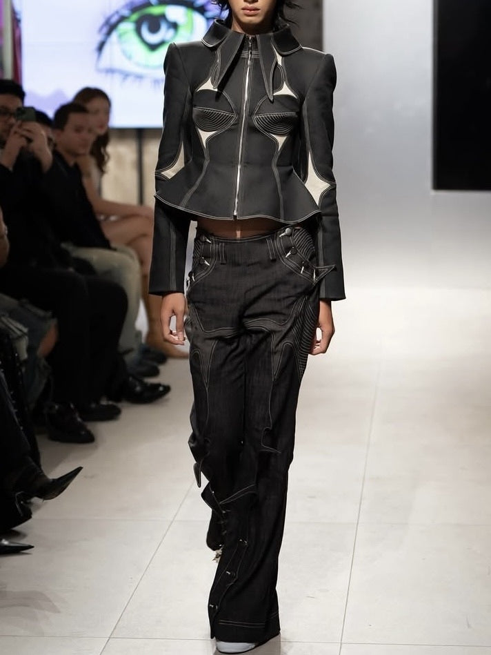 【La Lune】STORMY JACKET / 【ラリュンヌ】パッチワークデニムジャケット