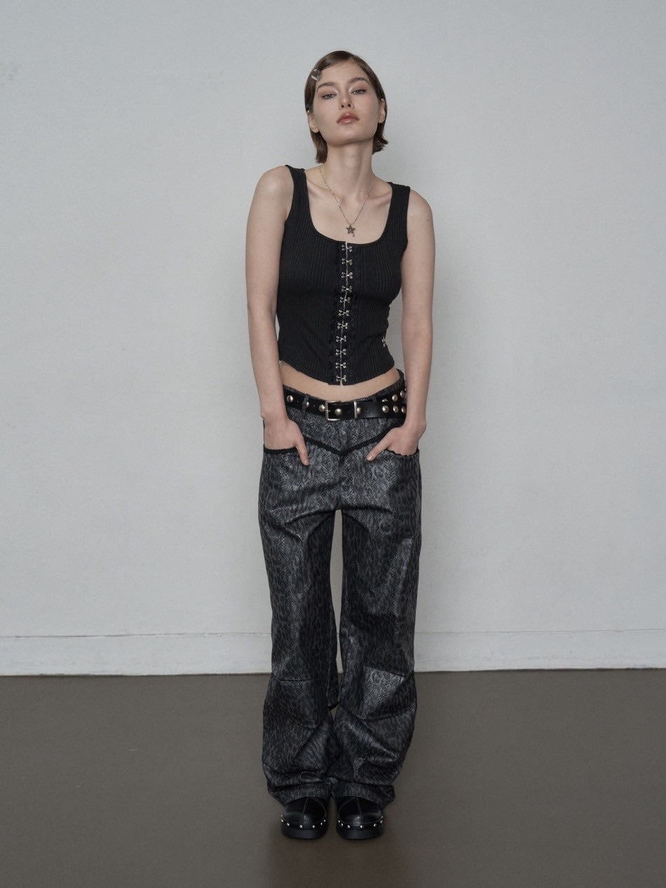 【SETUP‐EXE】LACE HOOK SLEEVELESS / 【セットアップエグゼ】レースフックタンクトップ