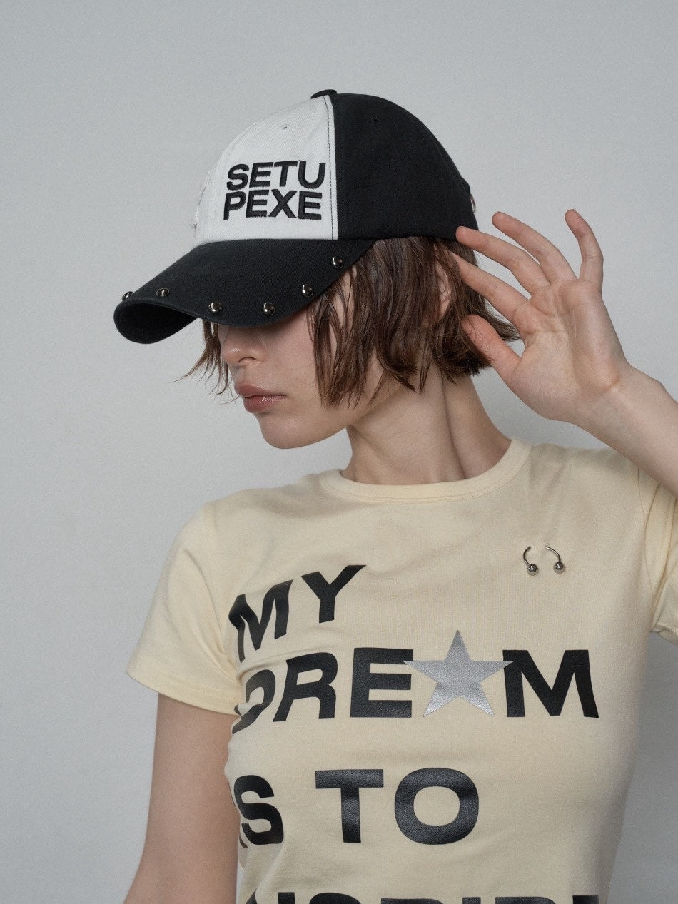 【SETUP‐EXE】STUDDED LOGO BALL CAP / 【セットアップエグゼ】スタッズロゴボールキャップ