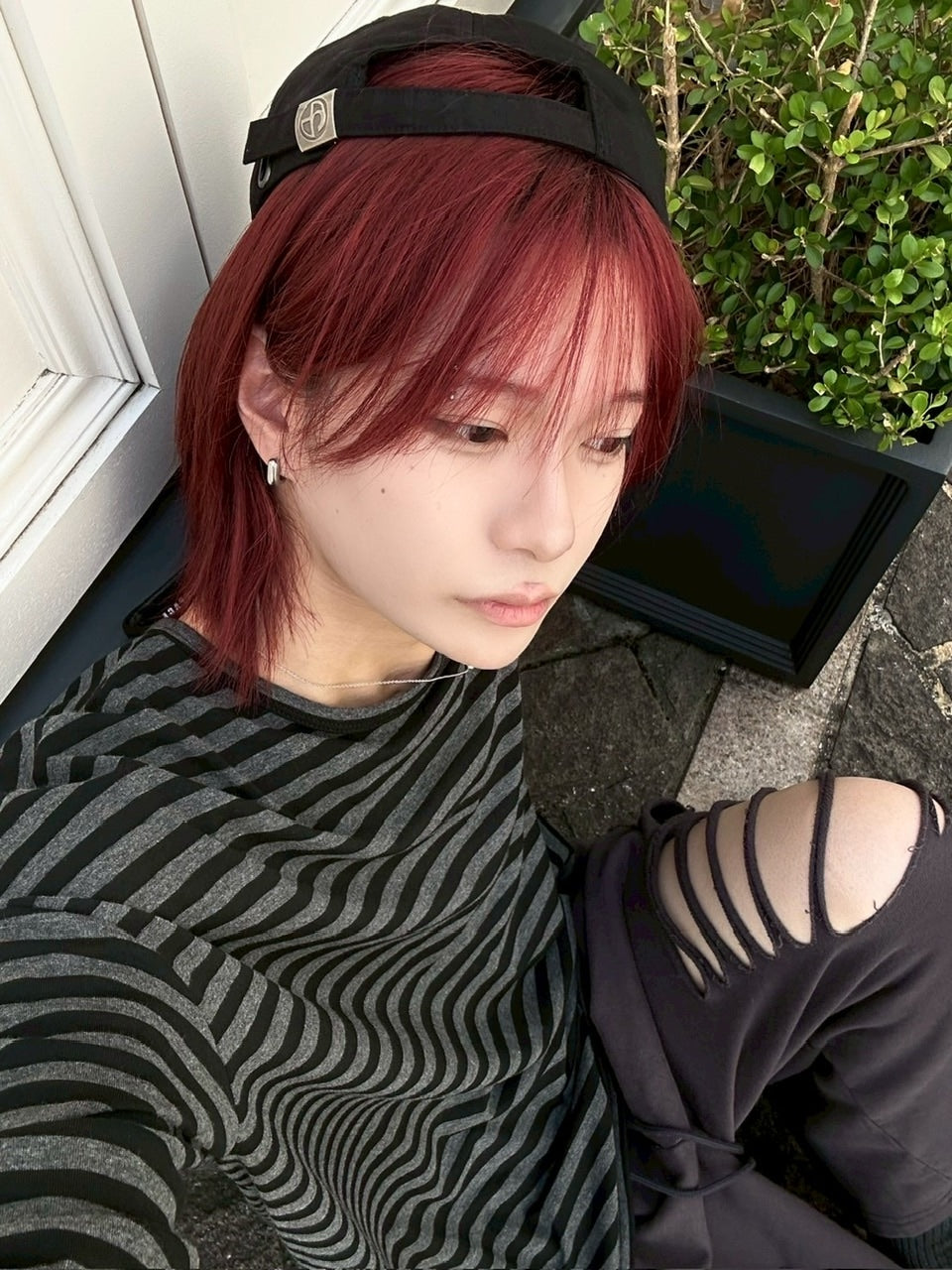 国際配送【LUV CODE】stripe long sleeve tee