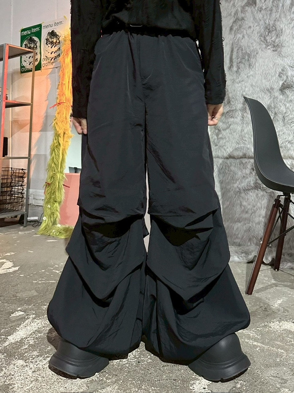 国際配送【LUV CODE】wide tuck pants
