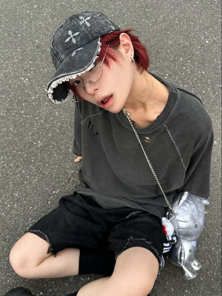 国際配送【LUV CODE】design denim cap