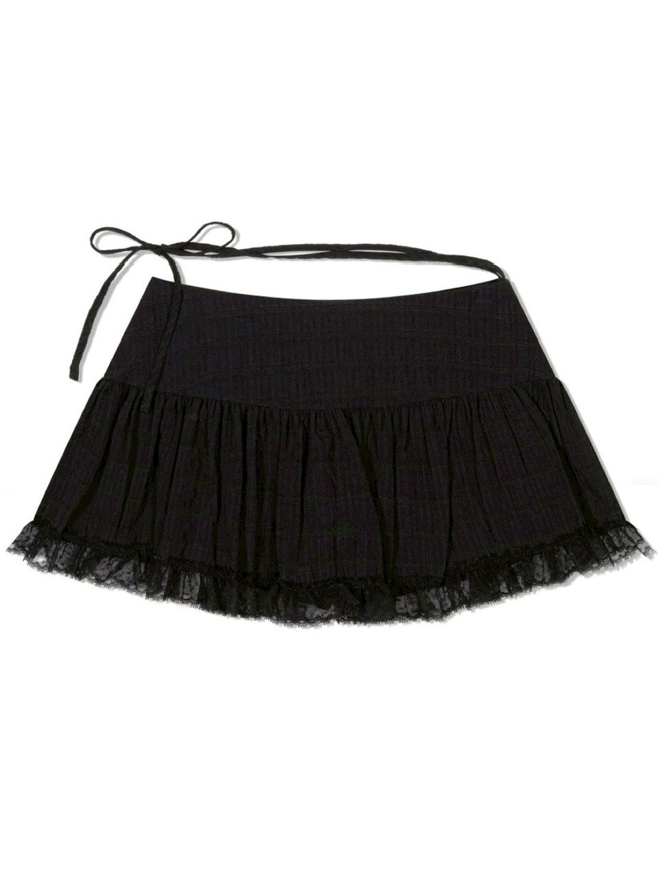 【Uglyshadow】CHECK SHIRRING SKIRT / 【アグリーシャドウ】チェックシャーリングミニスカート