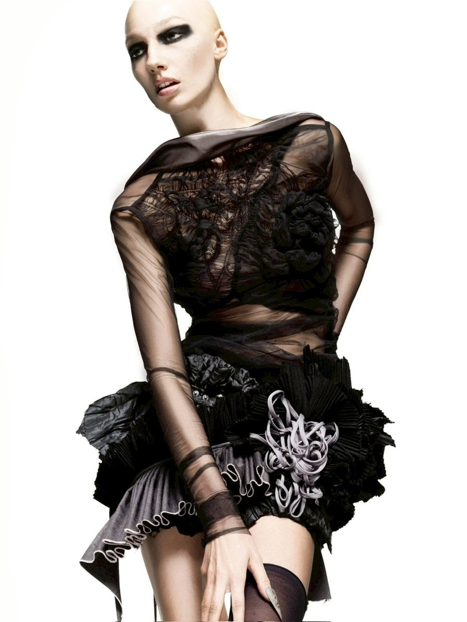 【LATUI ATELIER】HUGDEALER TOP / 【ラトゥイ アトリエ】バックカラーレースシアートップス