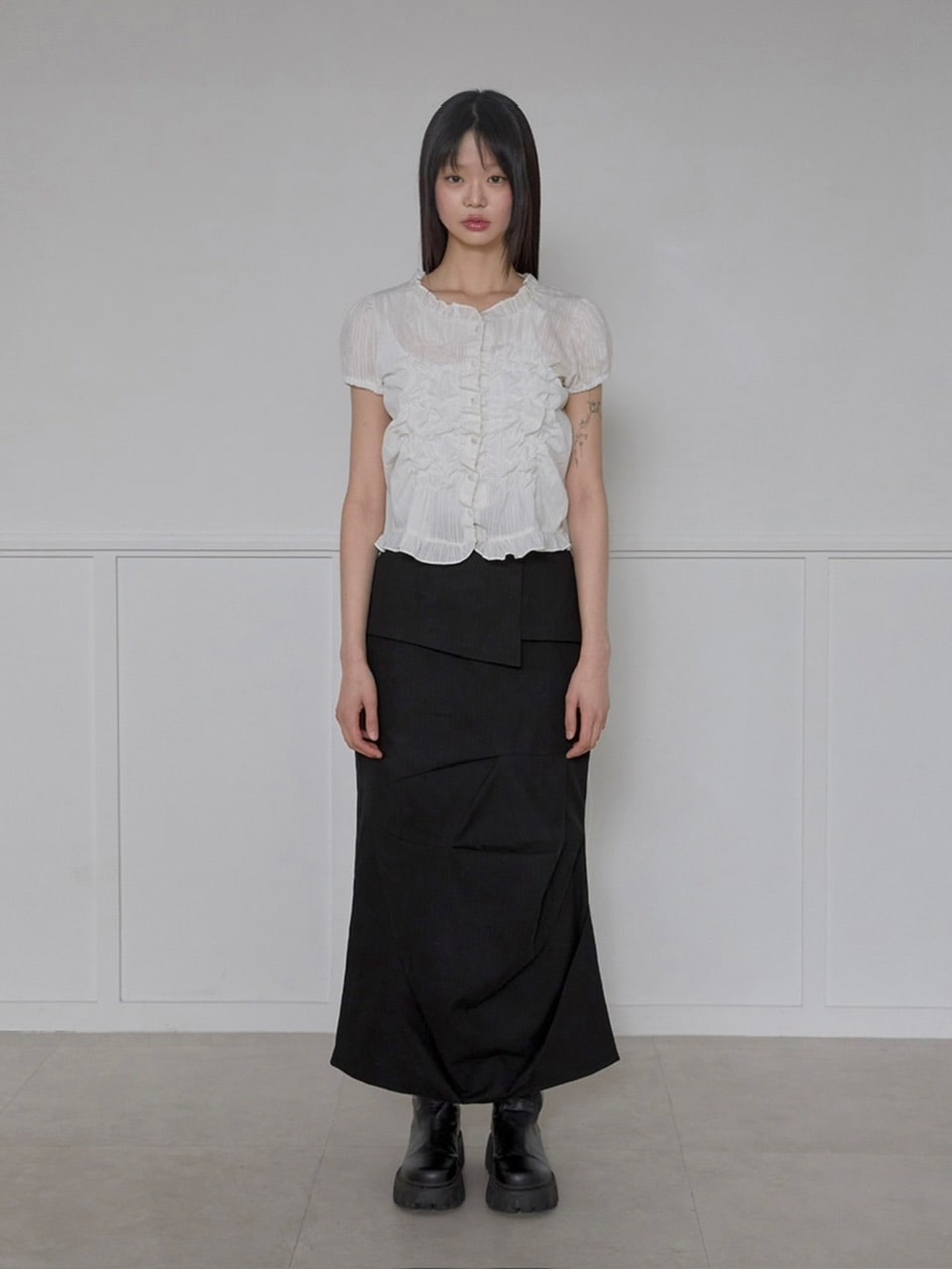 【FLAREUP】Saya Frill Puff Blouse