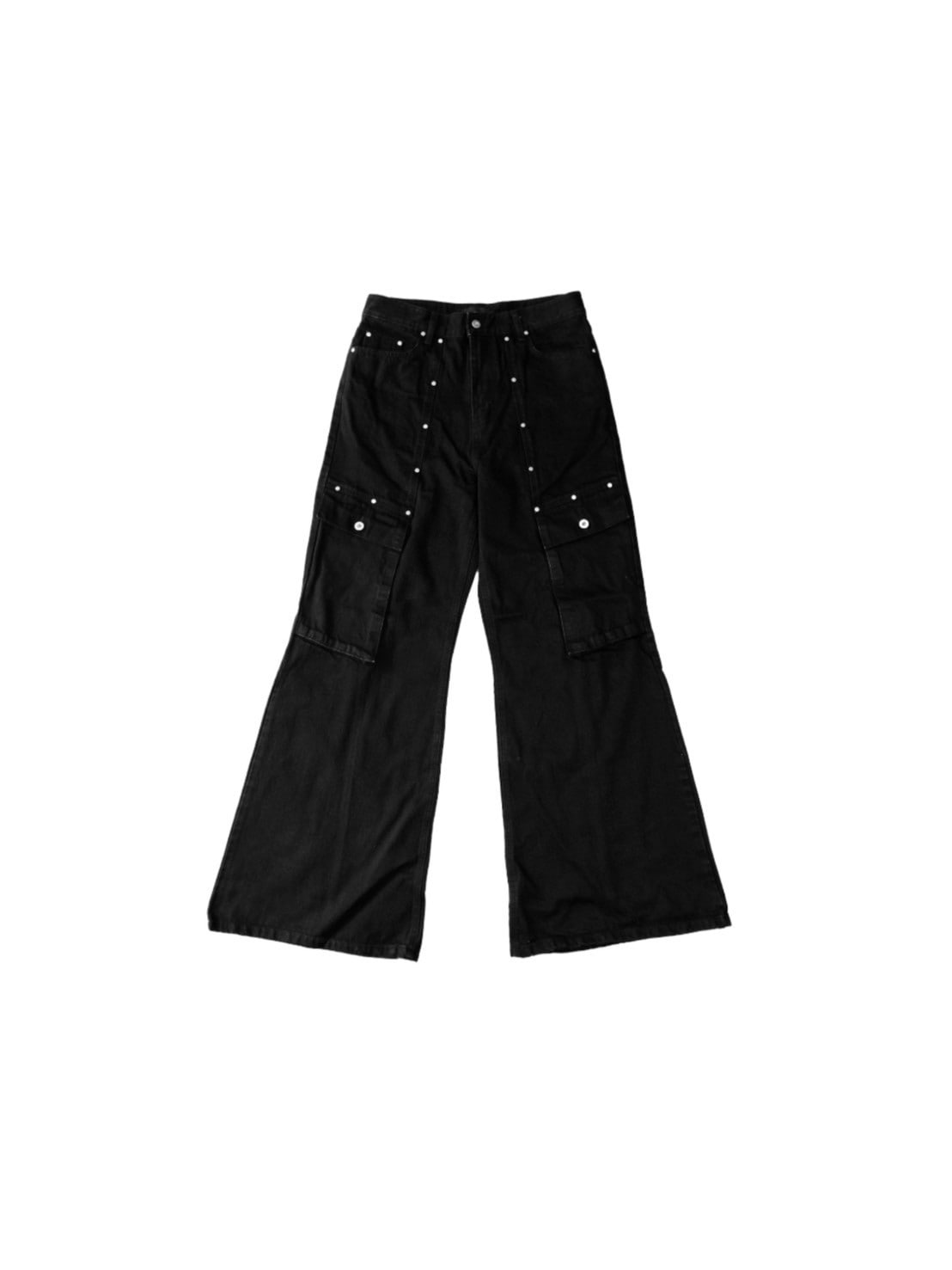 【IFEELLUCKY】Wide leg stud cargo pants / 【アイフィールラッキー】ワイドレッグスタッズカーゴパンツ