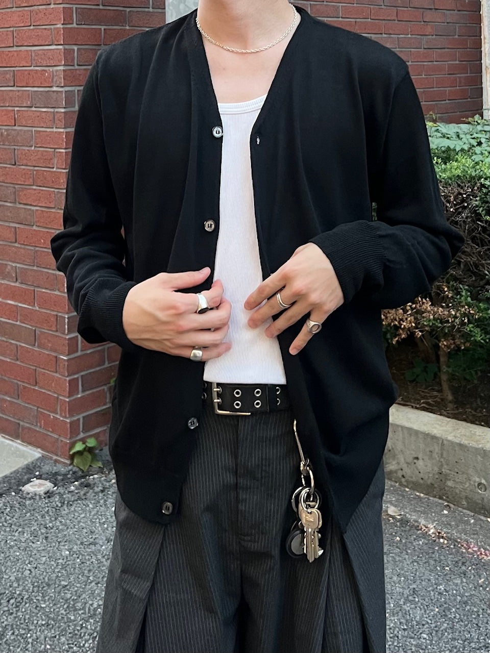 東京店WEB限定【Chikashitsu +】cropped linen knit cardigan / 【チカシツプラス】クロップドリネンニットカーディガン (3color)