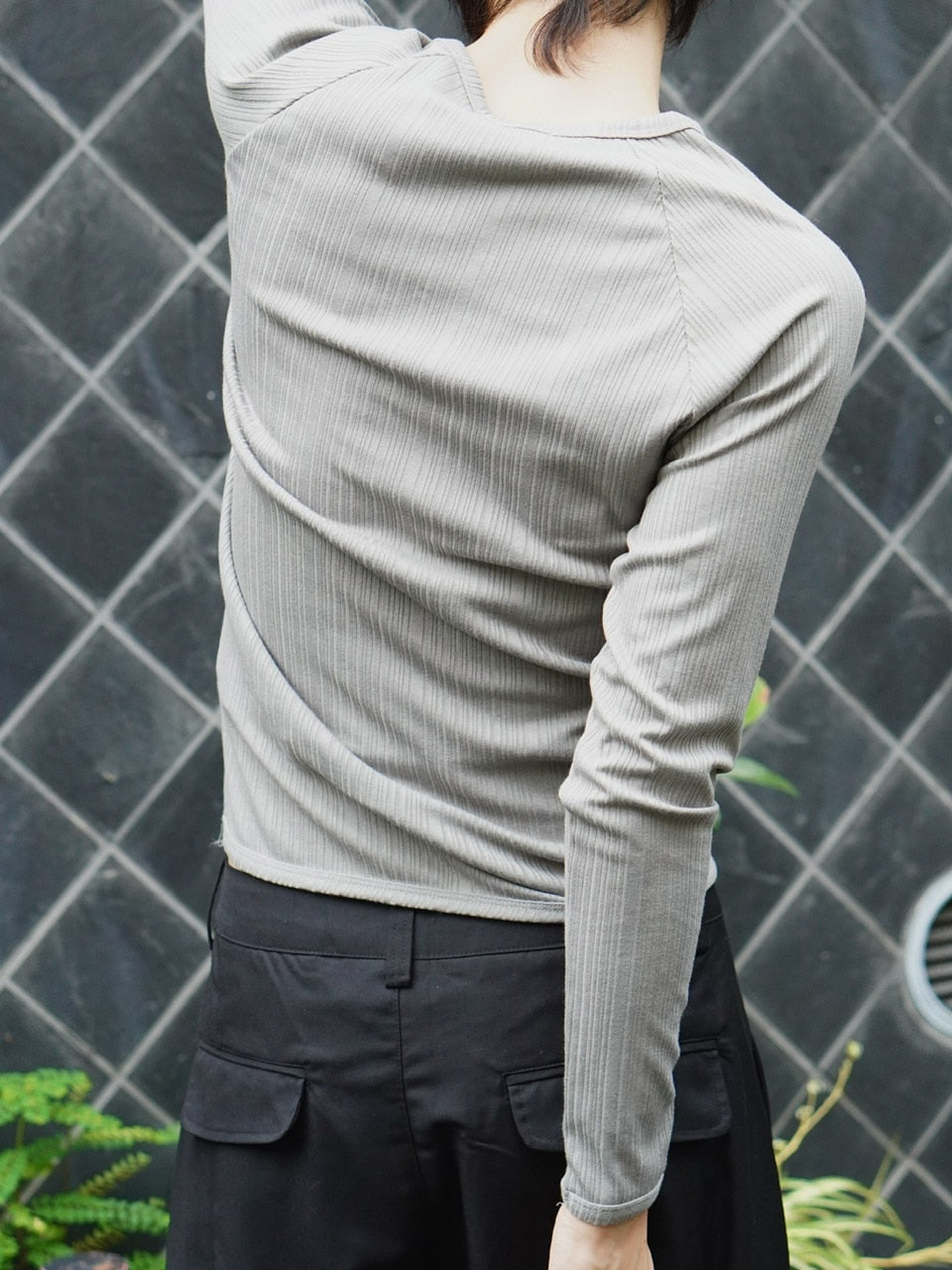 東京店WEB限定受注制【Chikashitsu +】snap rib henley neck tee / 【チカシツプラス】スナップリブヘンリーネックTシャツ (4color)