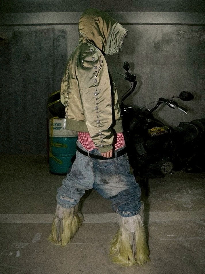 【Fourth3ex】Rivet Fox Double-Sided Nylon Hood / 【フォースセックス】リベットエコファーナイロンブルゾン