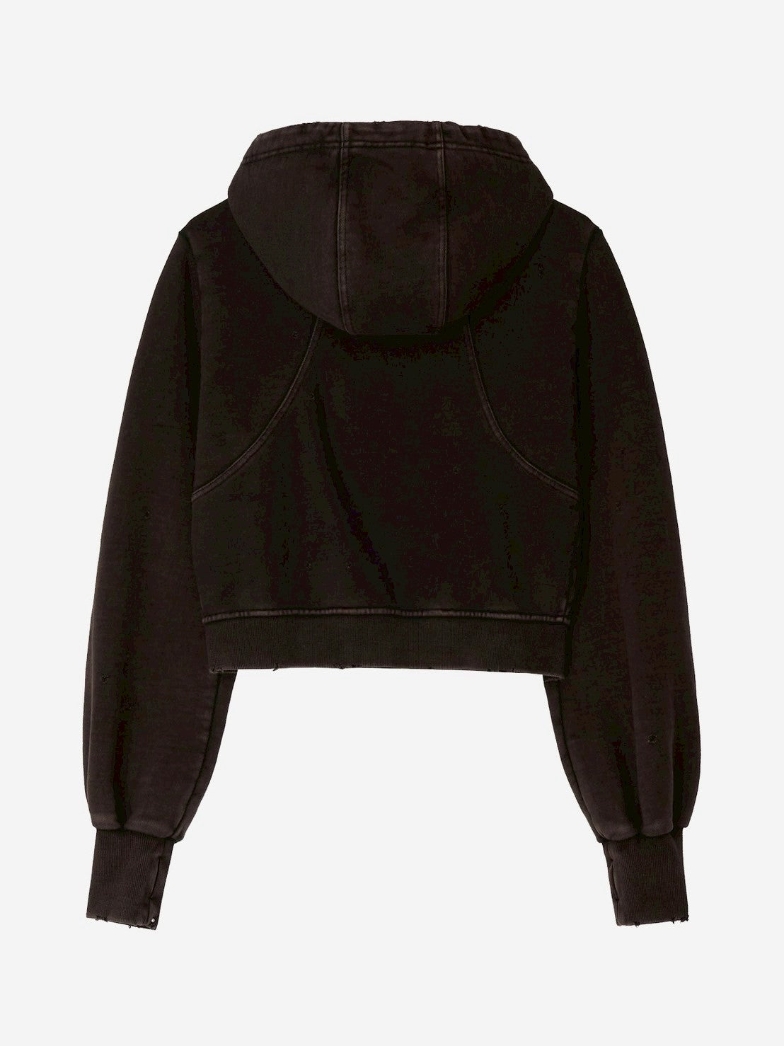 【BLR BLUER】Grunge Punched Washing Hoodie Zip-Up