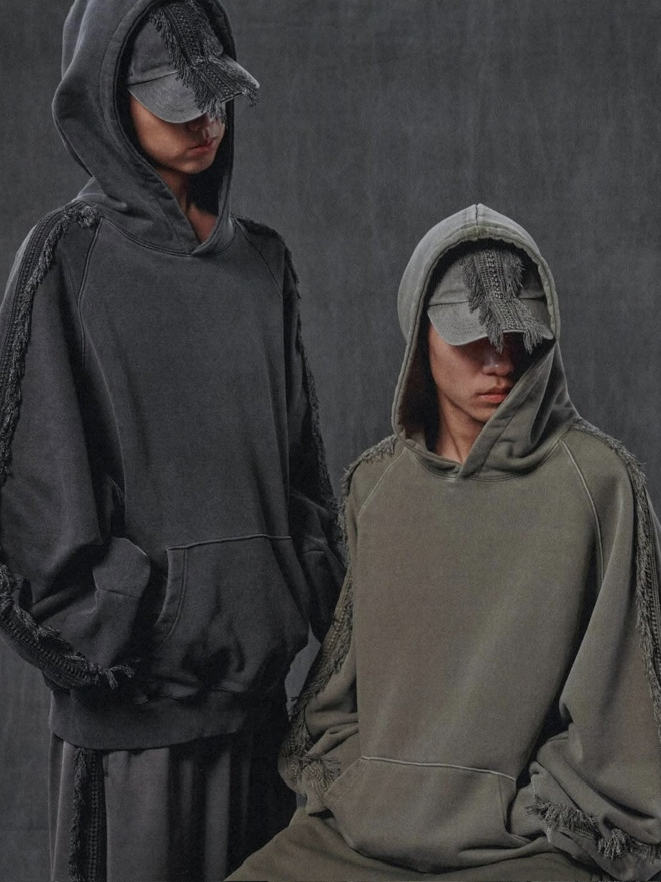 【AJOBYAJO】Raglan Lace Trimming Hoodie / 【アジョバイアジョ】ラグランレーストリミングプルオーバーパーカー