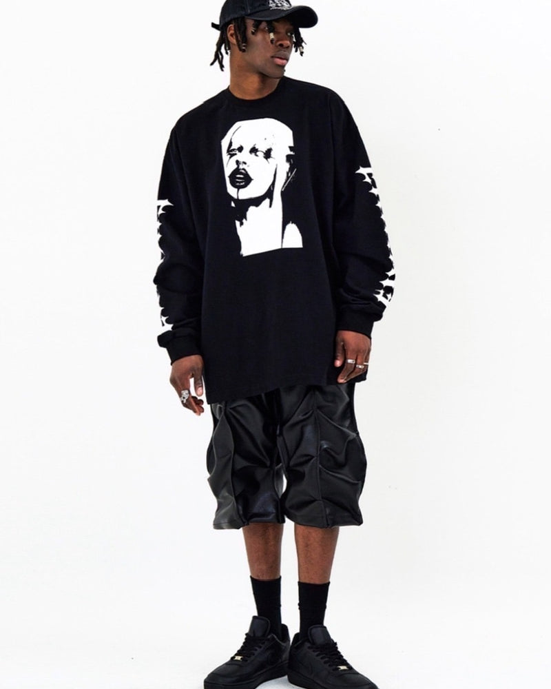 【E RIN AI E】FACE LONG SLEEVE TEE