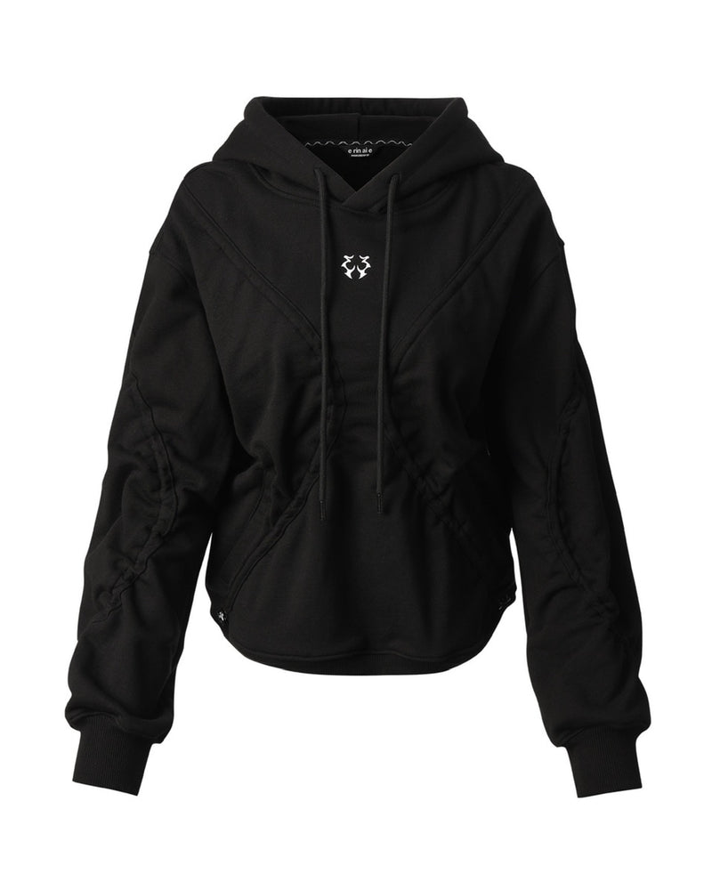【E RIN AI E】GATE SHIRRING HOODIE
