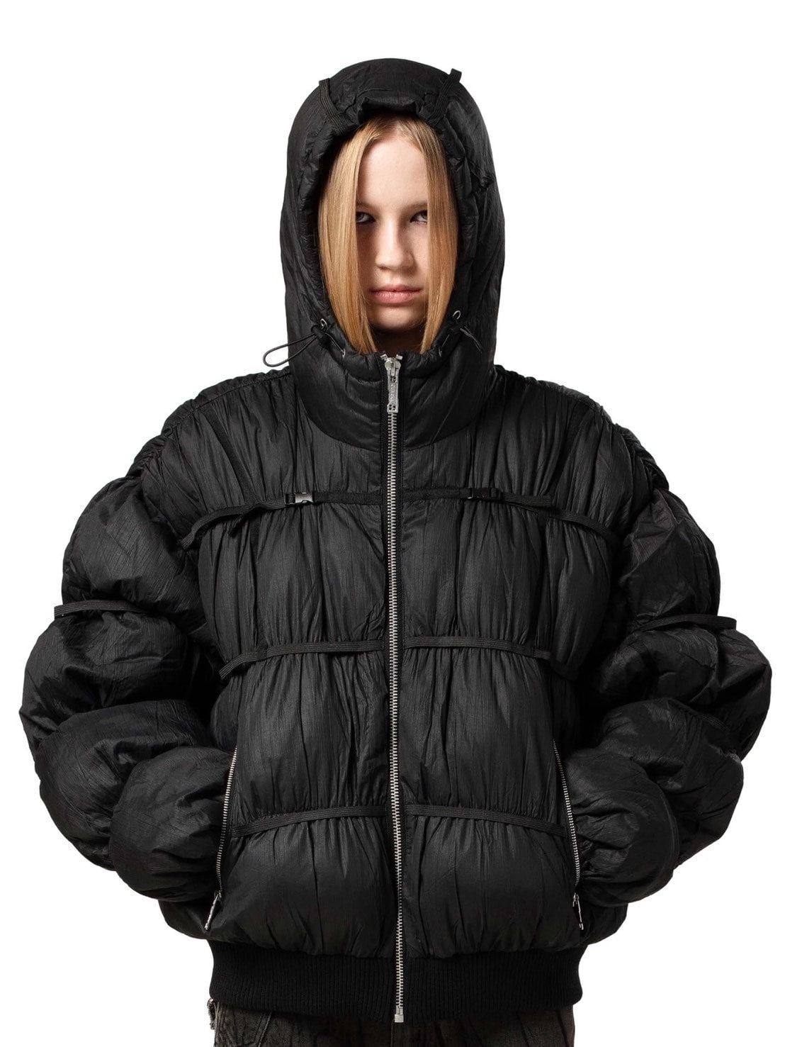 ★chuclla PUレザー サークルダウンベスト chw23a027 Pu leather circle downvest Puレザー サークルダウンベスト . 丸い