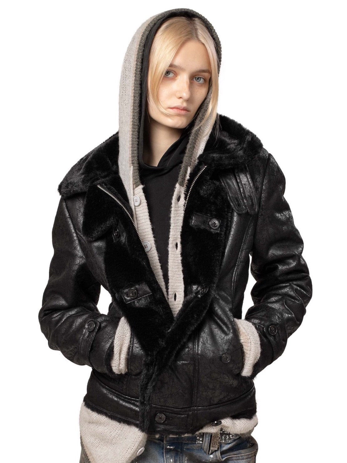 RACER WORLDWIDE】Faux Leather Jacket【レーサーワールドワイド