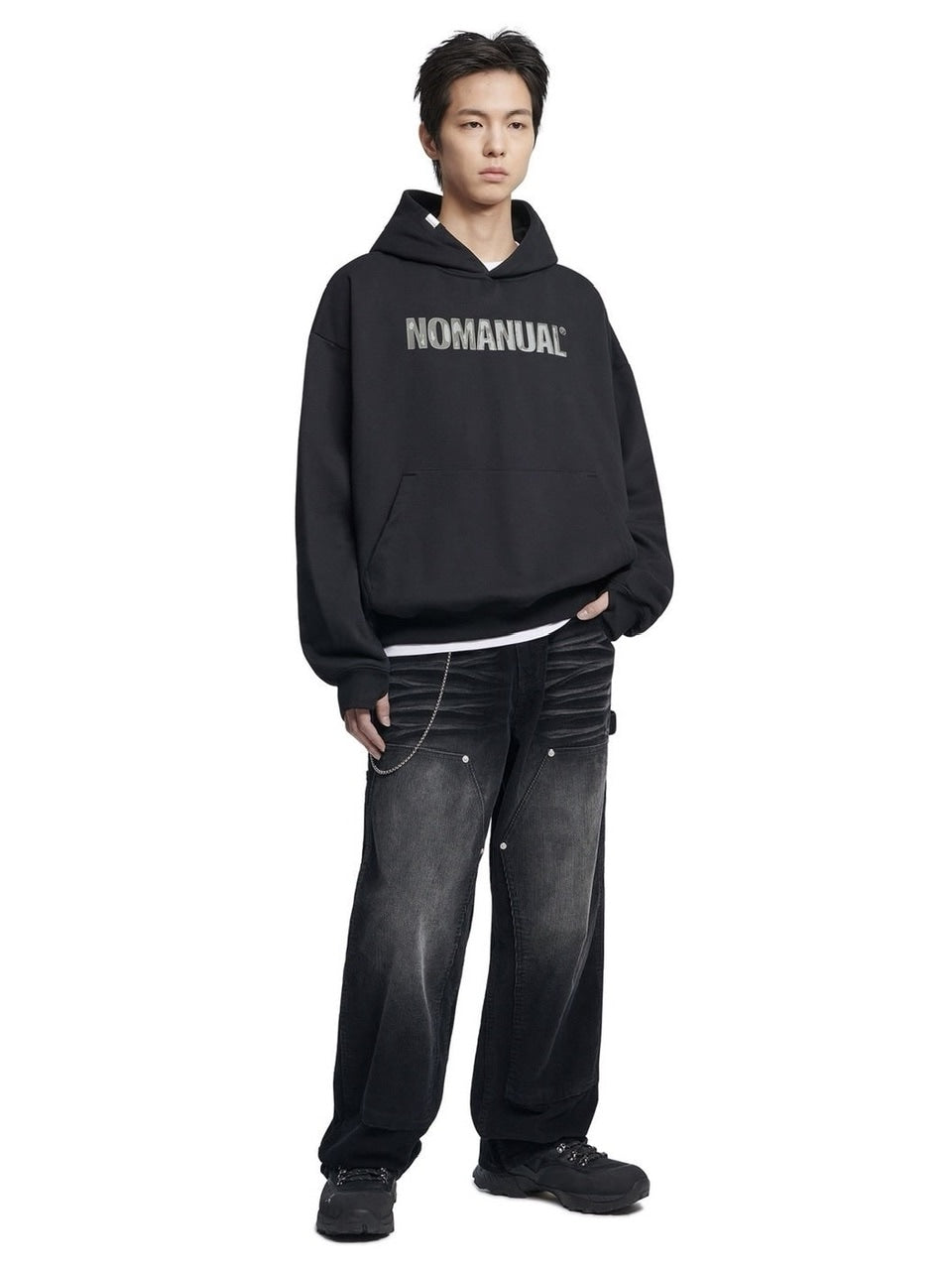 【NOMANUAL】STAMPED LOGO HOODIE