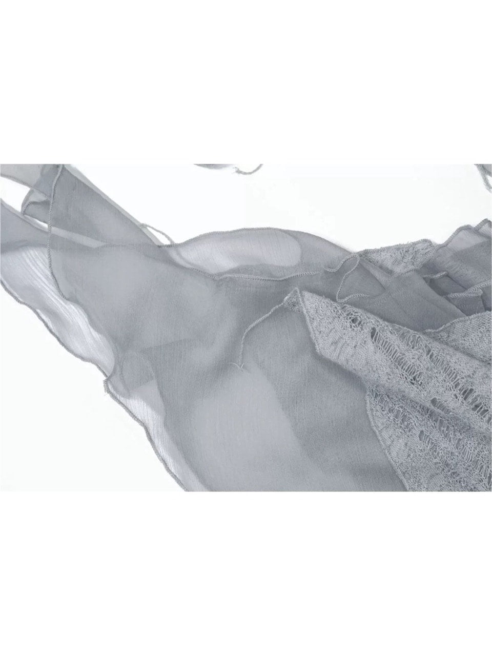 【Cest Nous】Blue Beaded Skirt / 【セヌー】レースシースルースカート