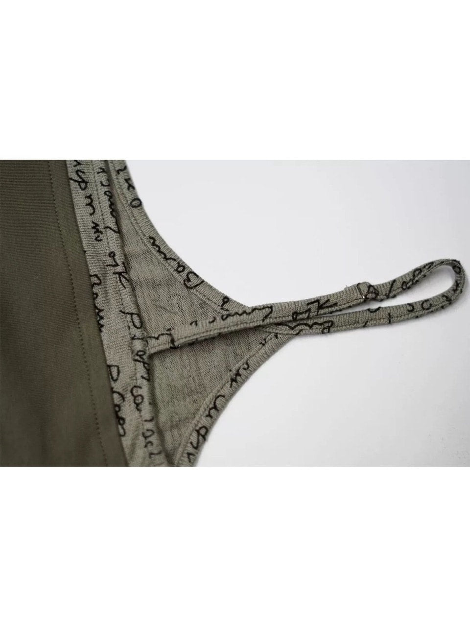 【Cest Nous】Army Green Graffiti Camisole / 【セヌー】グラフィックベルトキャミソール