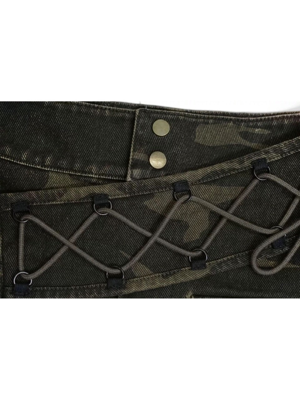 【Cest Nous】Camouflage Rivet Skirt / 【セヌー】カモフラージュリベットミニスカート