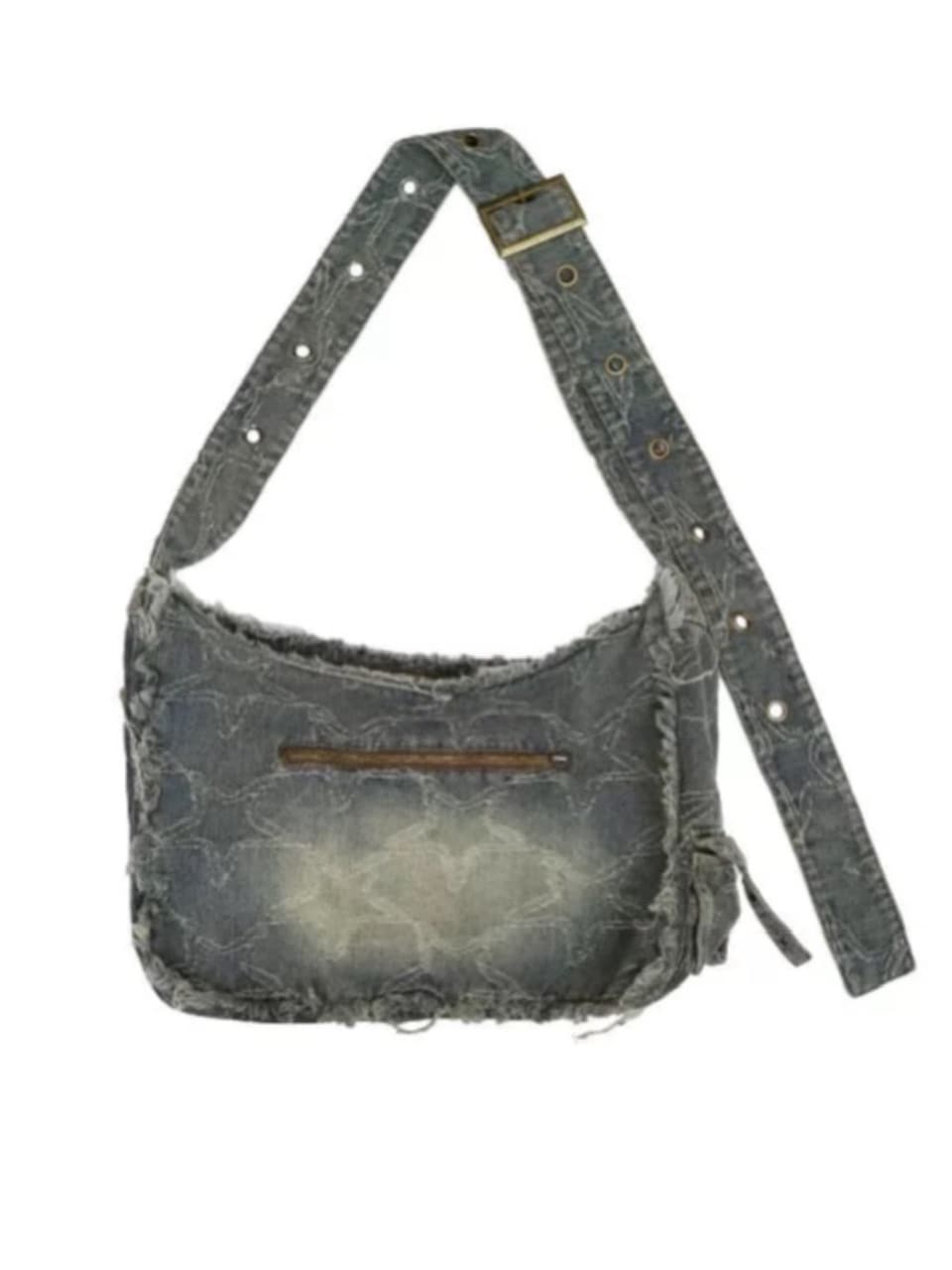 【Cest Nous】Star & Cross Denim Bag / 【セヌー】デニムショルダーバッグ