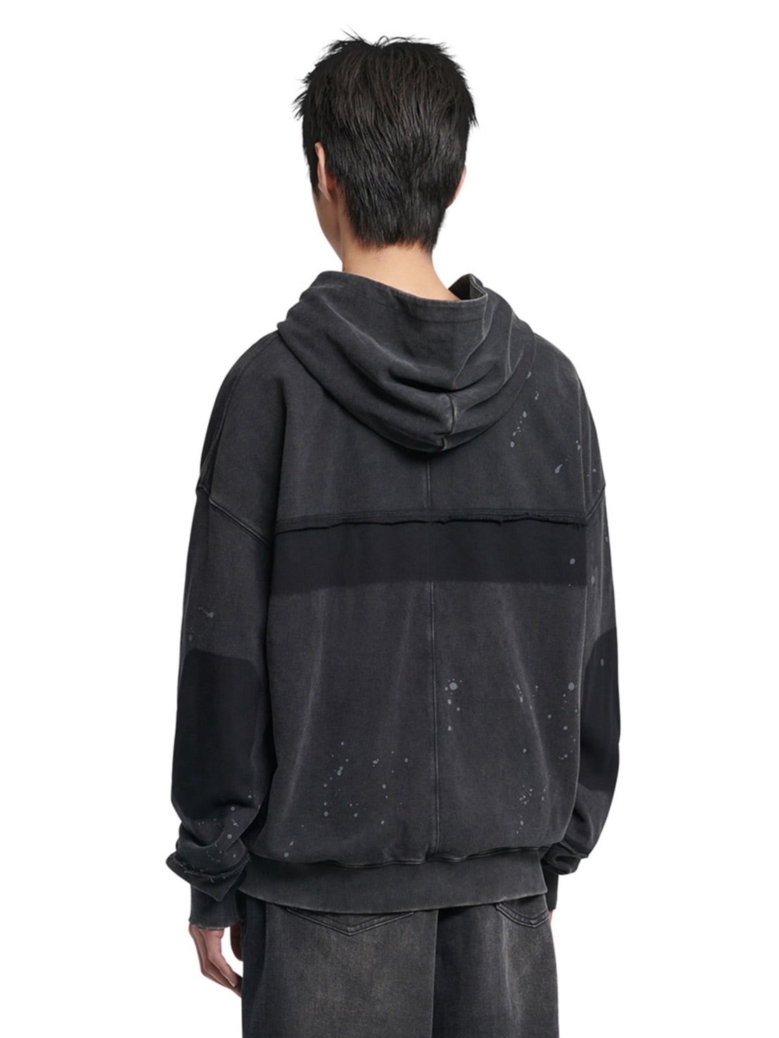 【NOMANUAL】DETACHED PATCH HOODED ZIP-UP