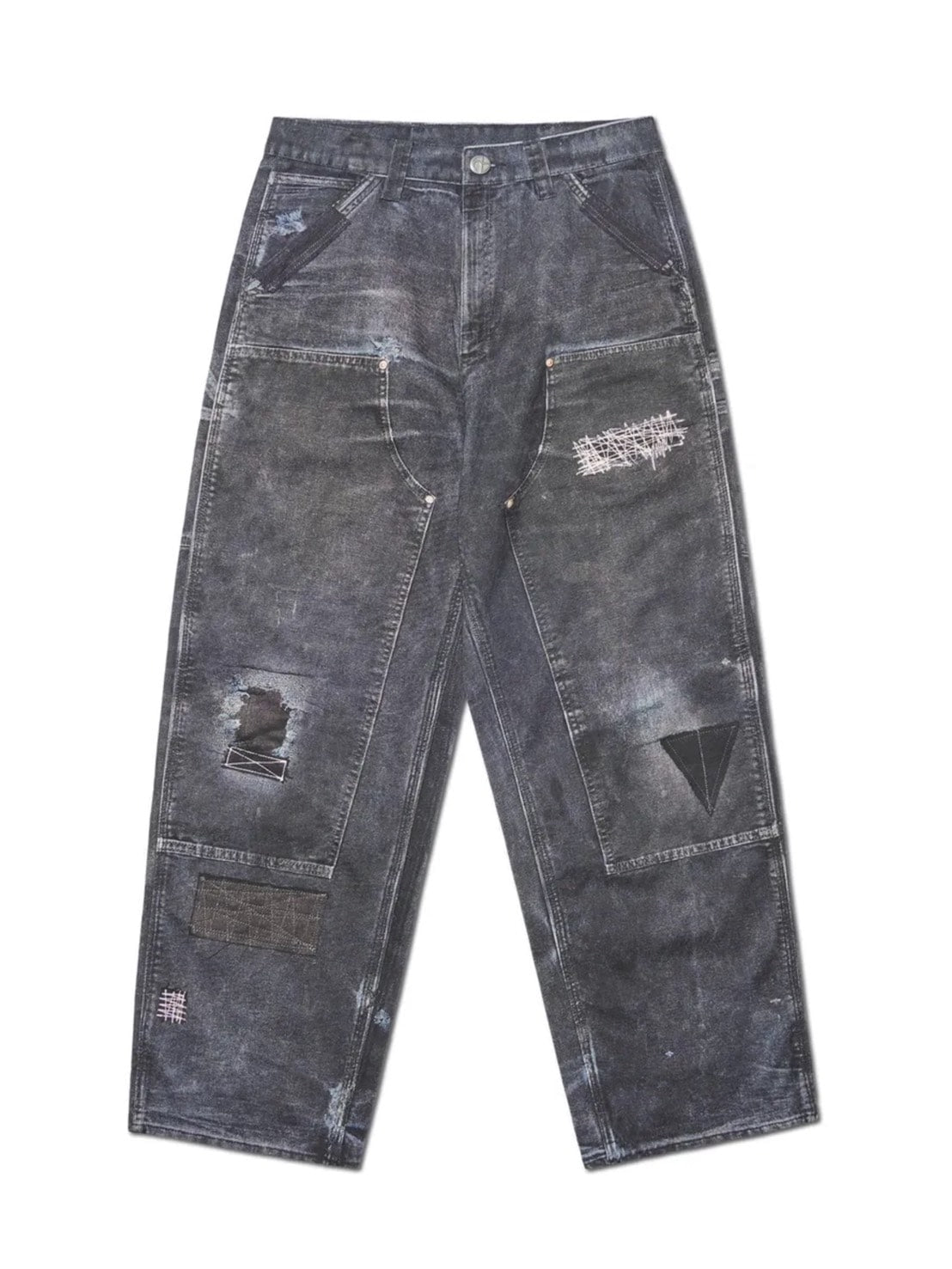 【NOMANUAL】PRINTED DOUBLE KNEE PANTS