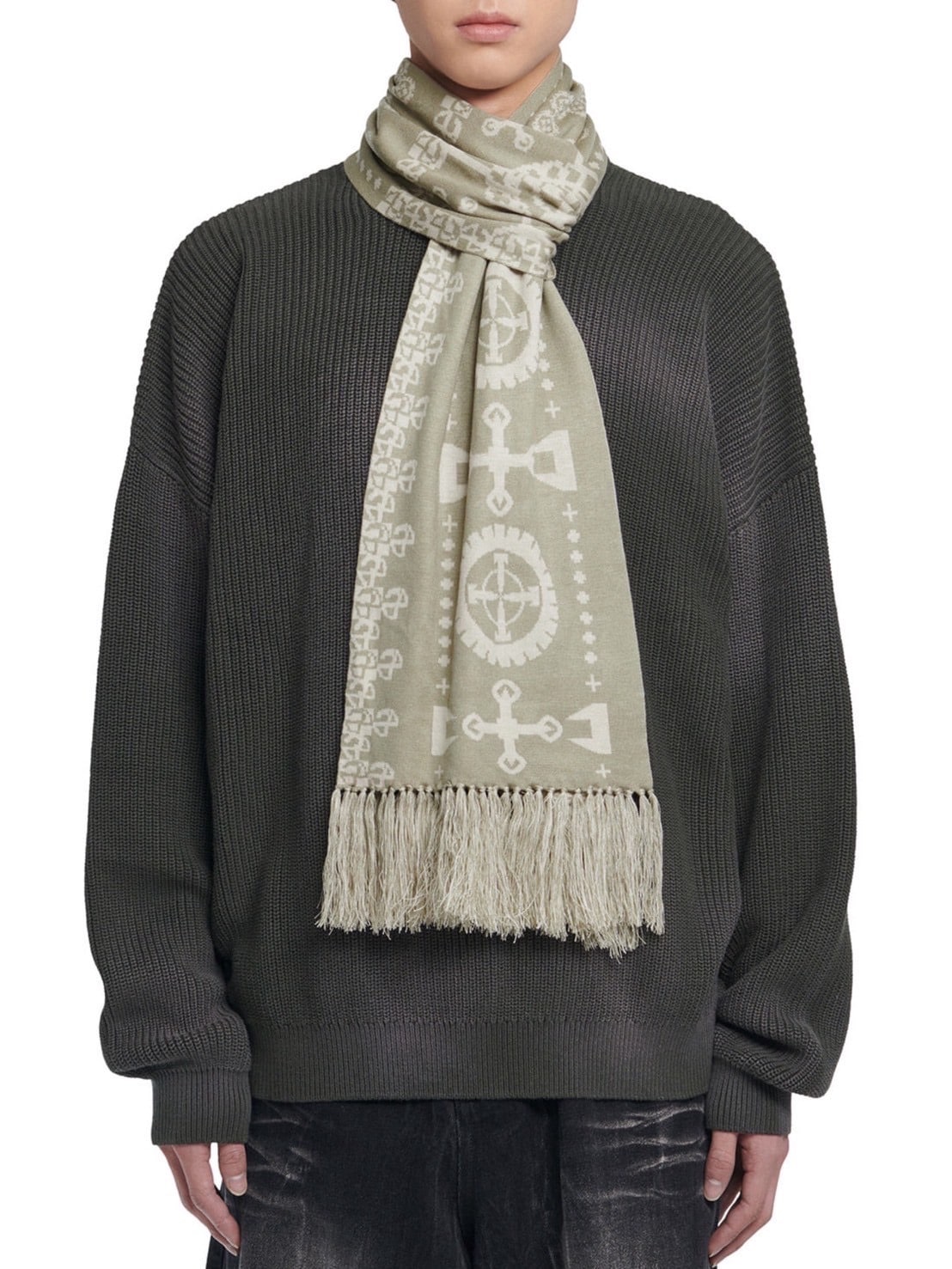 【NOMANUAL】GEAR PATTERN JACQUARD MUFFLER