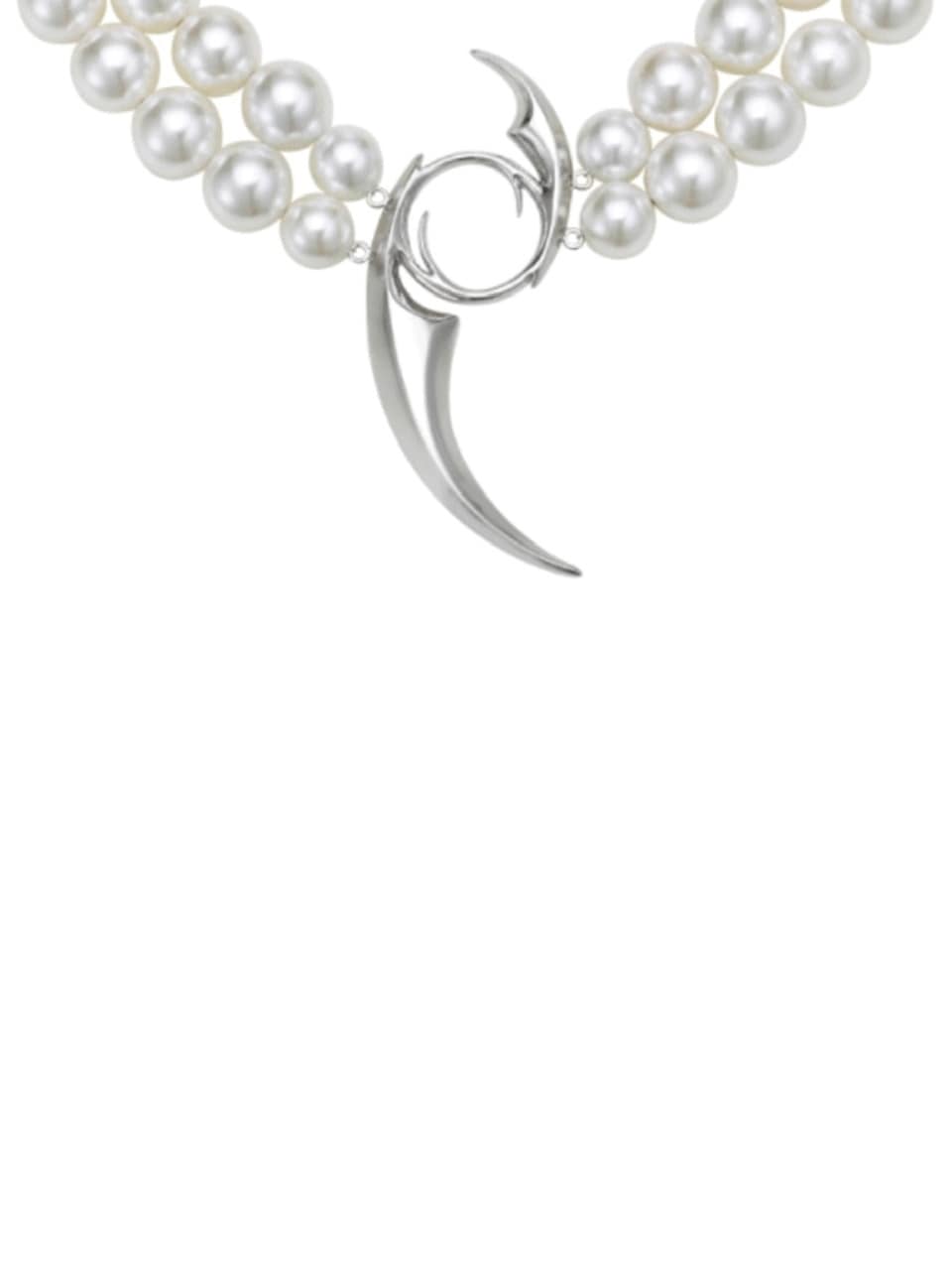 【PEG LEG】2 lines of emblem pearls necklace