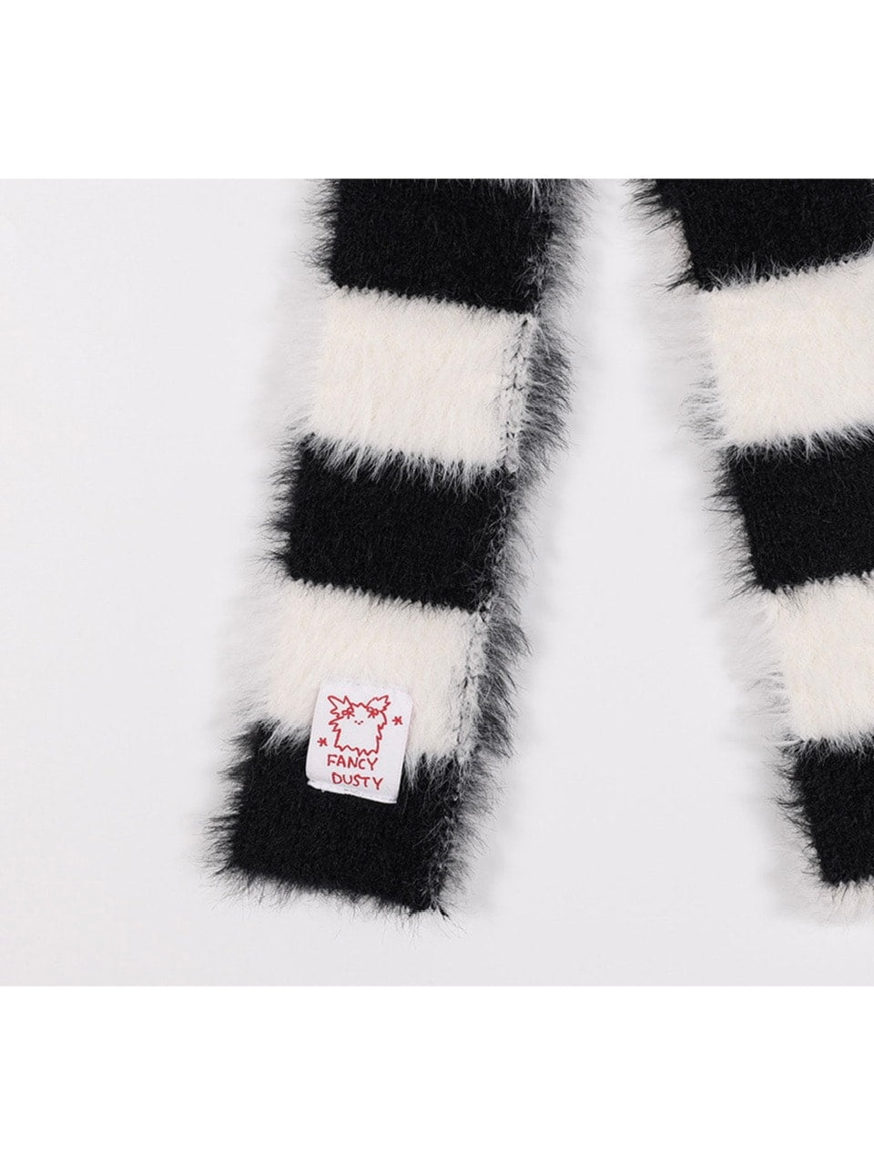 【FANCY X DUSTY】HUG STRIPE FUR MUFFLER / 【ファンシー X ダスティ】ハグストライプファーマフラー