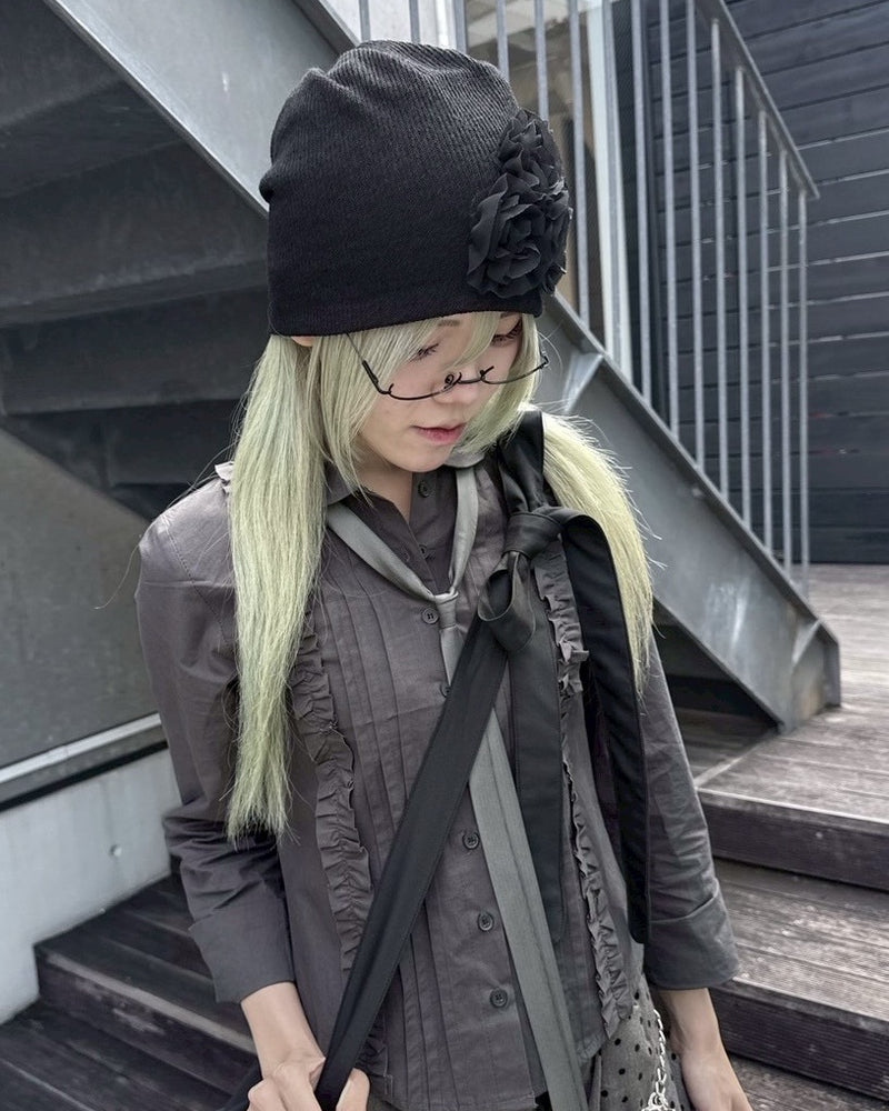 受注制【nmtc +】daffle beanie / 【エヌエムティーシープラス】フラワービーニー (2color)