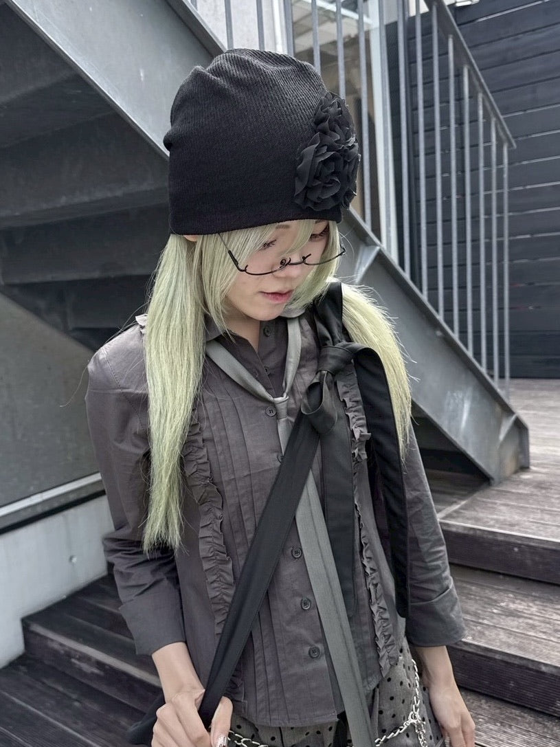 受注制【nmtc +】daffle beanie / 【エヌエムティーシープラス】フラワービーニー (2color)