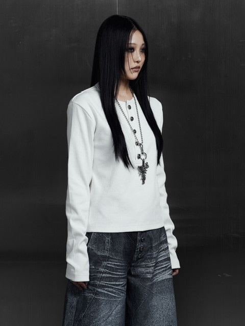 Rosen Kreuz】TIGHT RIB LONG SLEEVE – PRESSING WEB SHOP