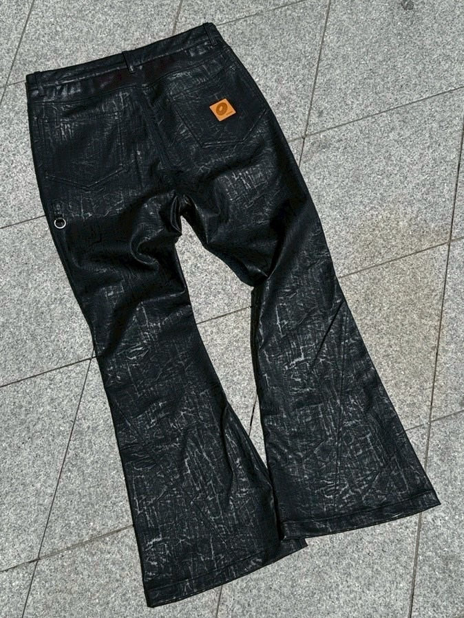 【BEBOF】Leather like flare pants / 【ビーボフ】レザーライクフレアパンツ