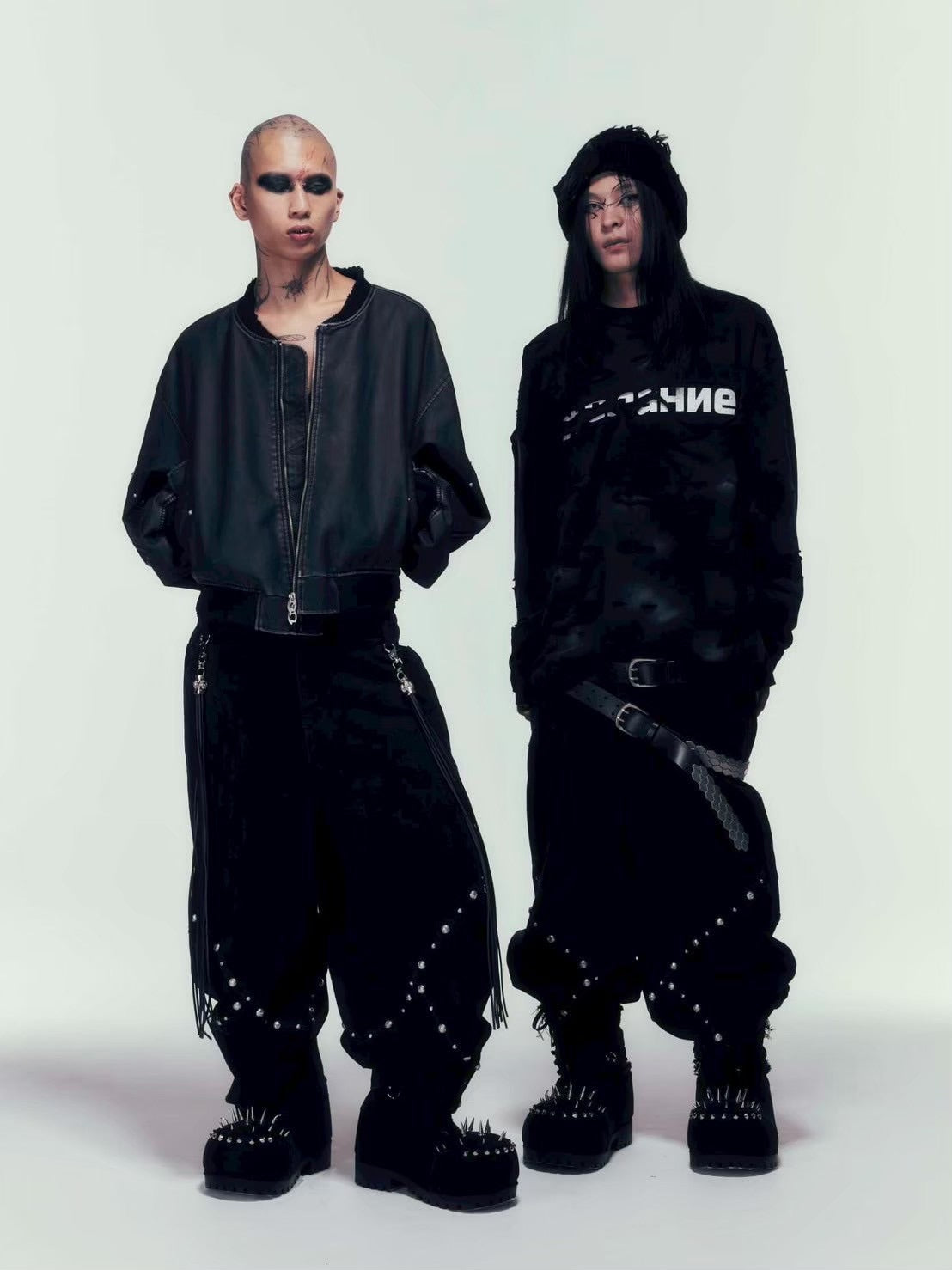 【DIG YOUR OWN GRAVE】TARNISH MA-1 /【ディグユアオウングレイブ】クロップスタッズエムエーワン