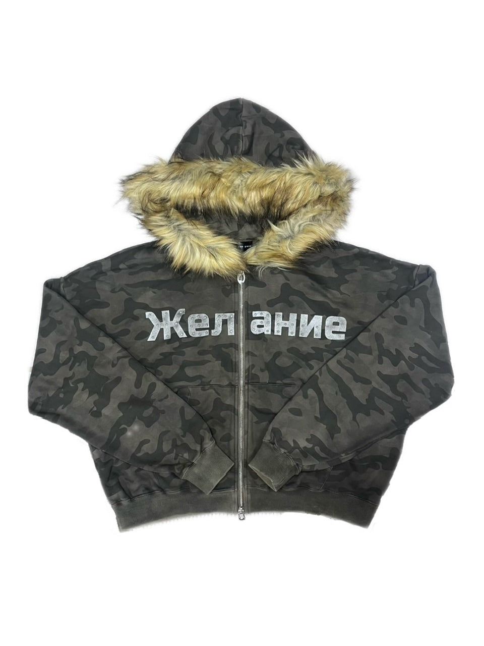 DIG YOUR OWN GRAVE】Желание FUR HOODIE /【ディグユアオウングレイブ