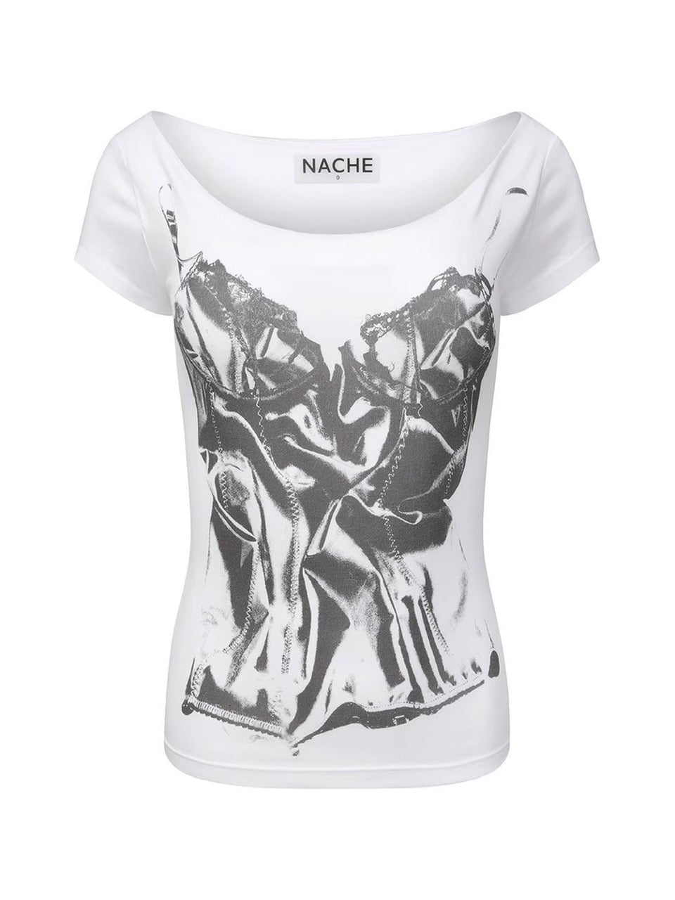【NACHE】SLIP X-RAY PRINTED T-SHIRT
