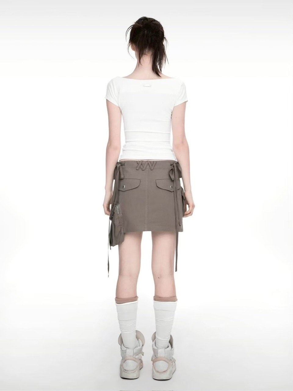【NACHE】STRAP CARGO MINI SKIRT