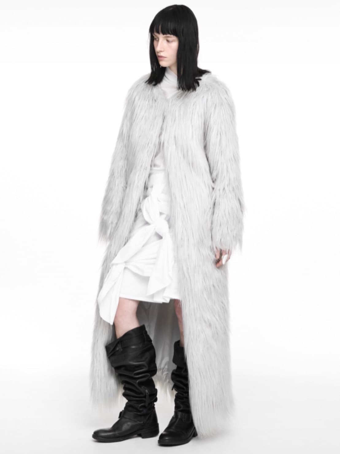 【NACHE】MAXI FAUX FUR COAT
