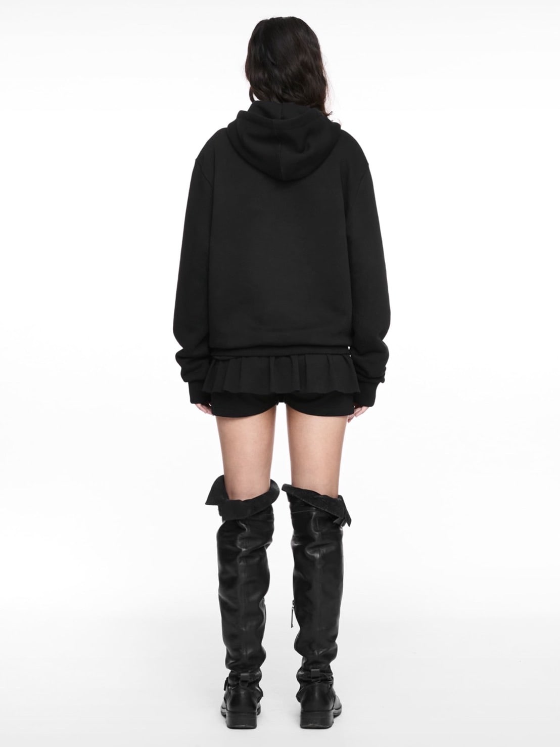 【NACHE】RUFFLE HOODIE ZIP-UP